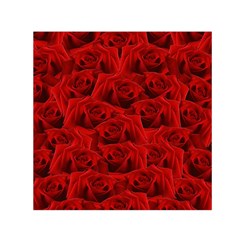 Romantic Red Rose Small Satin Scarf (square) by LoolyElzayat