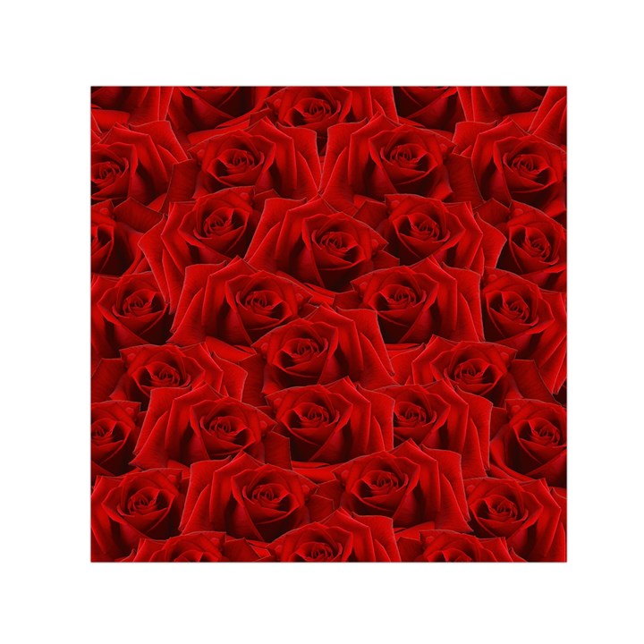 Romantic Red Rose Small Satin Scarf (Square)