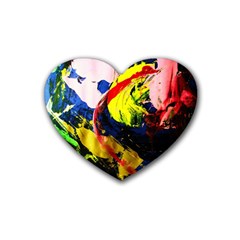 Global Warming 2 Rubber Coaster (heart)  by bestdesignintheworld