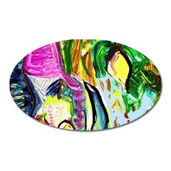 Lilac And Lillies 2 Oval Magnet by bestdesignintheworld