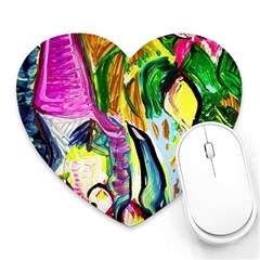 Lilac And Lillies 2 Heart Mousepads by bestdesignintheworld