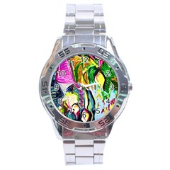 Lilac And Lillies 2 Stainless Steel Analogue Watch by bestdesignintheworld