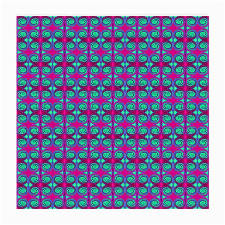 Pink Green Turquoise Swirl Pattern Medium Glasses Cloth