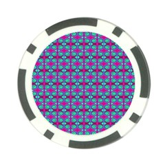 Pink Green Turquoise Swirl Pattern Poker Chip Card Guard (10 Pack) by BrightVibesDesign