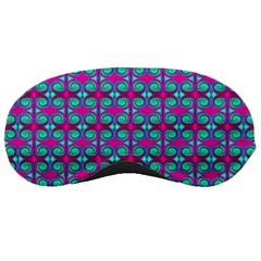 Pink Green Turquoise Swirl Pattern Sleeping Masks by BrightVibesDesign