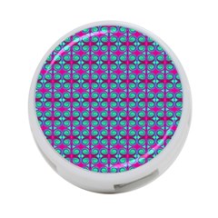 Pink Green Turquoise Swirl Pattern 4-port Usb Hub (one Side) by BrightVibesDesign