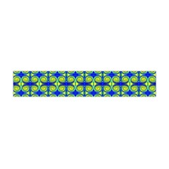 Blue Yellow Green Swirl Pattern Flano Scarf (Mini)