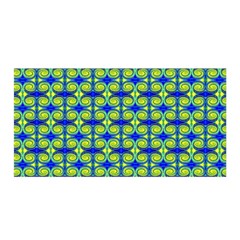 Blue Yellow Green Swirl Pattern Satin Wrap by BrightVibesDesign