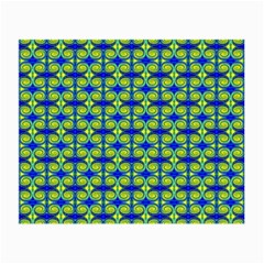 Blue Yellow Green Swirl Pattern Small Glasses Cloth (2-Side)