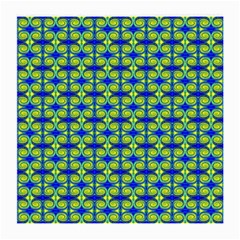 Blue Yellow Green Swirl Pattern Medium Glasses Cloth (2-Side)