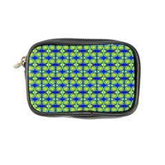 Blue Yellow Green Swirl Pattern Coin Purse by BrightVibesDesign