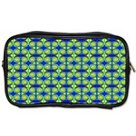 Blue Yellow Green Swirl Pattern Toiletries Bags Front