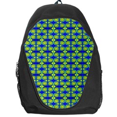 Blue Yellow Green Swirl Pattern Backpack Bag