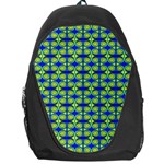 Blue Yellow Green Swirl Pattern Backpack Bag Front