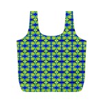 Blue Yellow Green Swirl Pattern Full Print Recycle Bags (M)  Front