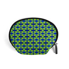 Blue Yellow Green Swirl Pattern Accessory Pouches (Small) 