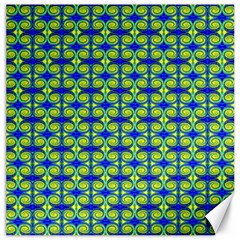 Blue Yellow Green Swirl Pattern Canvas 16  x 16  