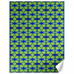 Blue Yellow Green Swirl Pattern Canvas 18  x 24  