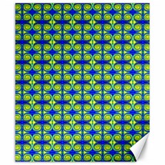 Blue Yellow Green Swirl Pattern Canvas 20  X 24   by BrightVibesDesign