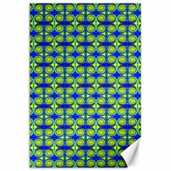 Blue Yellow Green Swirl Pattern Canvas 20  X 30   by BrightVibesDesign