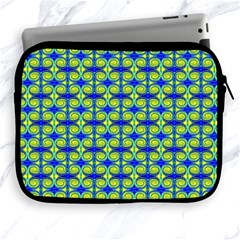 Blue Yellow Green Swirl Pattern Apple Ipad 2/3/4 Zipper Cases by BrightVibesDesign