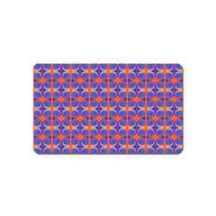 Blue Orange Yellow Swirl Pattern Magnet (name Card) by BrightVibesDesign