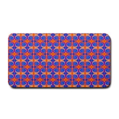 Blue Orange Yellow Swirl Pattern Medium Bar Mats by BrightVibesDesign