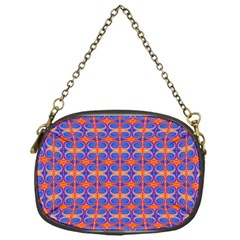 Blue Orange Yellow Swirl Pattern Chain Purses (one Side)  by BrightVibesDesign