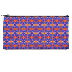 Blue Orange Yellow Swirl Pattern Pencil Cases by BrightVibesDesign