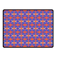 Blue Orange Yellow Swirl Pattern Fleece Blanket (small) by BrightVibesDesign