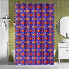 Blue Orange Yellow Swirl Pattern Shower Curtain 48  X 72  (small)  by BrightVibesDesign