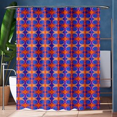 Blue Orange Yellow Swirl Pattern Shower Curtain 60  X 72  (medium)  by BrightVibesDesign