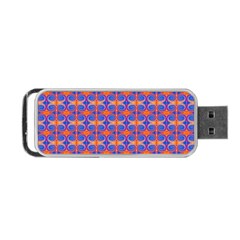 Blue Orange Yellow Swirl Pattern Portable Usb Flash (two Sides) by BrightVibesDesign