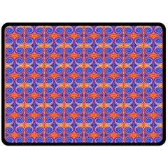 Blue Orange Yellow Swirl Pattern Double Sided Fleece Blanket (large) 