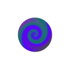 Swirl Green Blue Abstract Golf Ball Marker (10 Pack) by BrightVibesDesign