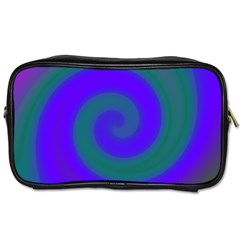 Swirl Green Blue Abstract Toiletries Bags by BrightVibesDesign