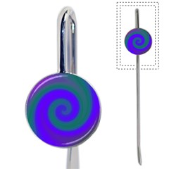 Swirl Green Blue Abstract Book Mark by BrightVibesDesign