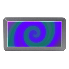 Swirl Green Blue Abstract Memory Card Reader (mini) by BrightVibesDesign