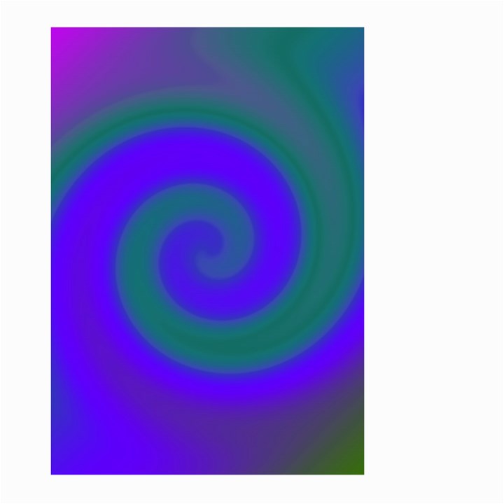 Swirl Green Blue Abstract Large Garden Flag (Two Sides)