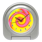 Swirl Yellow Pink Abstract Travel Alarm Clocks Front