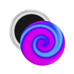 Swirl Pink Turquoise Abstract 2.25  Magnets