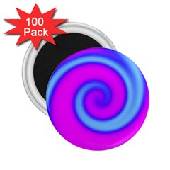 Swirl Pink Turquoise Abstract 2.25  Magnets (100 pack) 