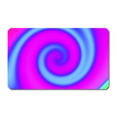 Swirl Pink Turquoise Abstract Magnet (Rectangular)