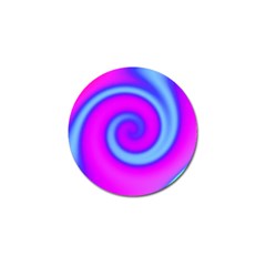 Swirl Pink Turquoise Abstract Golf Ball Marker by BrightVibesDesign