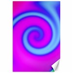 Swirl Pink Turquoise Abstract Canvas 24  x 36  23.35 x34.74  Canvas - 1