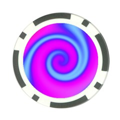 Swirl Pink Turquoise Abstract Poker Chip Card Guard