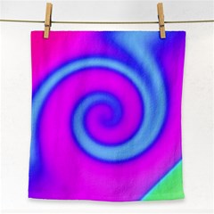 Swirl Pink Turquoise Abstract Face Towel