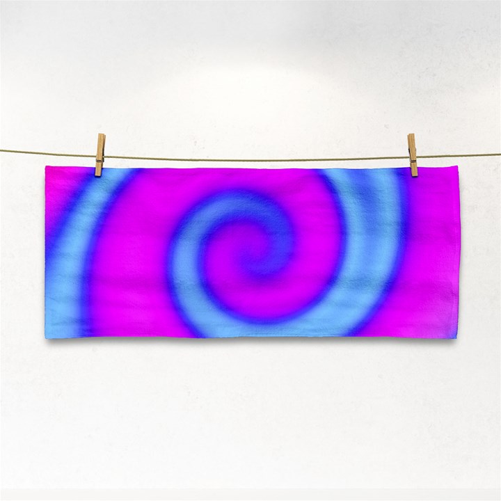 Swirl Pink Turquoise Abstract Hand Towel