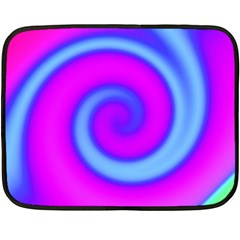 Swirl Pink Turquoise Abstract Fleece Blanket (Mini)