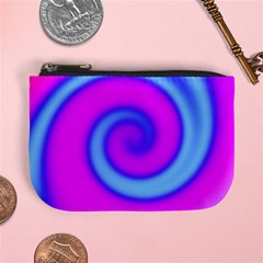 Swirl Pink Turquoise Abstract Mini Coin Purses by BrightVibesDesign